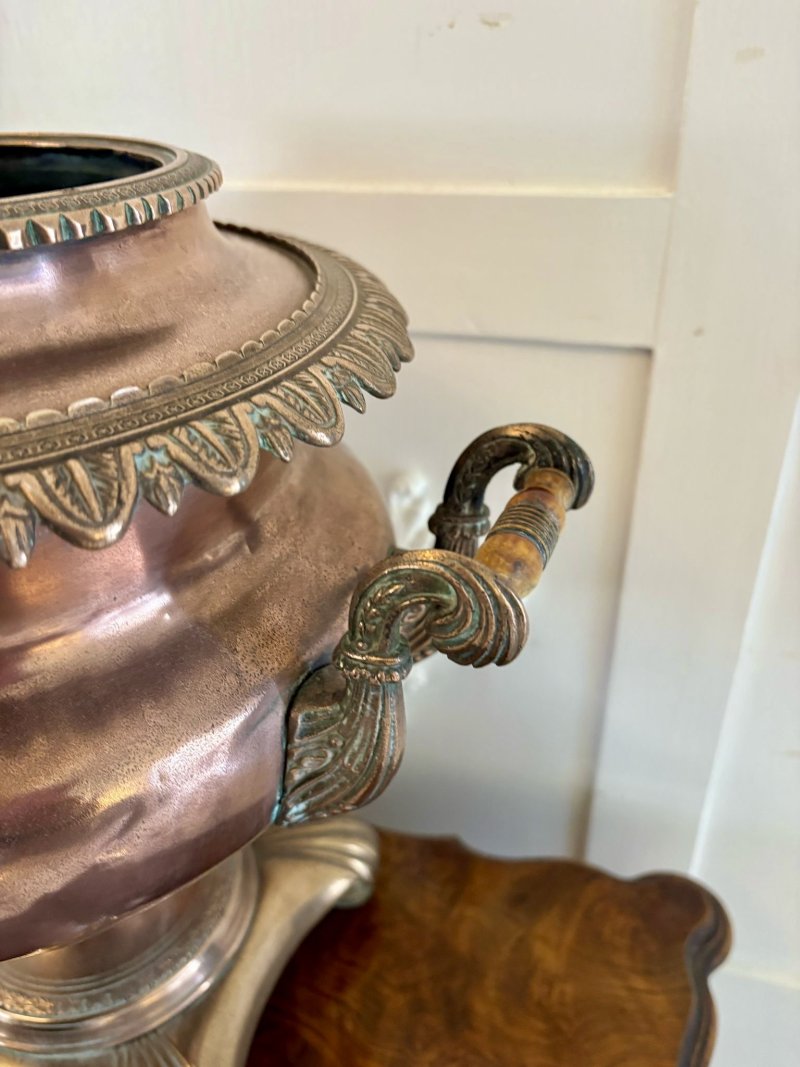 Antique George III Quality Ornate Copper Samovar/Tea Urn - Image 3